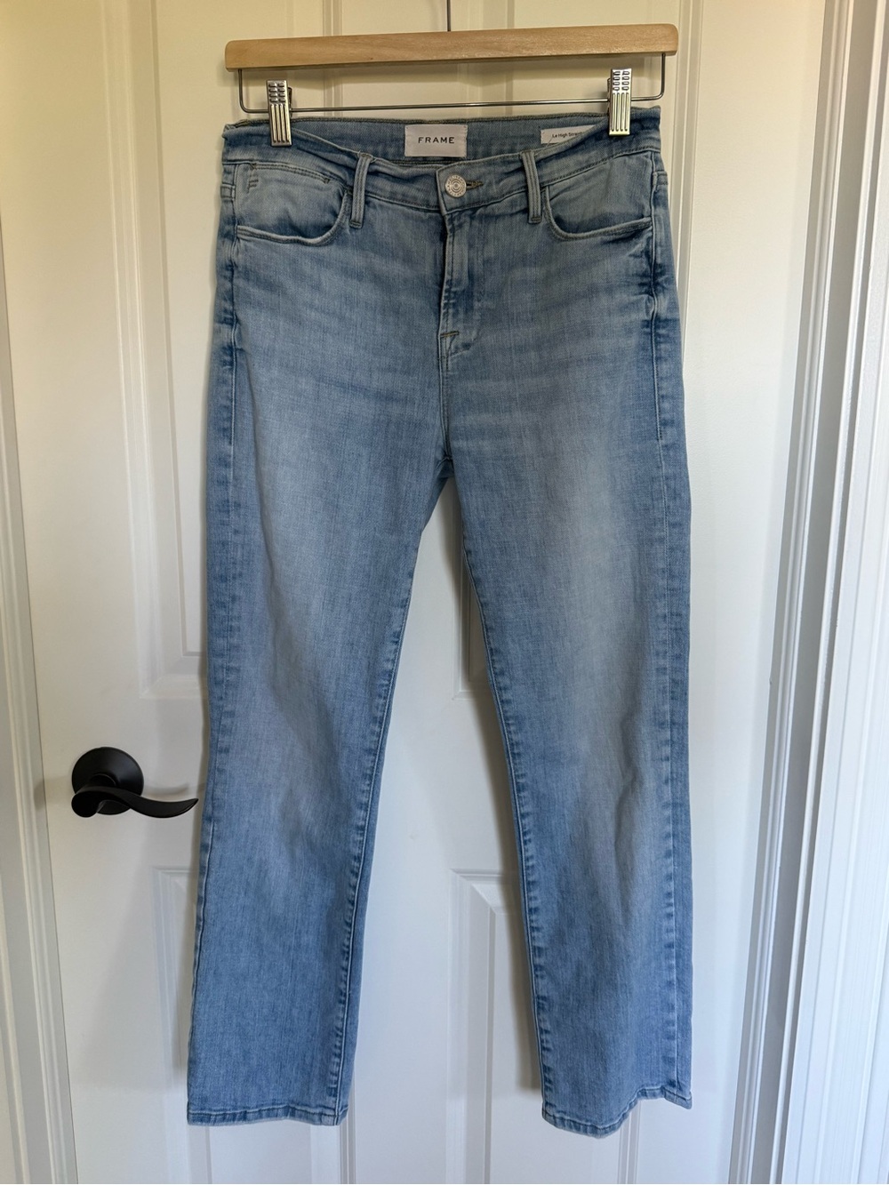 FRAME Le High Straight Jeans Light Wash Size 25